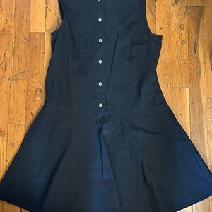 Theory Black Button-Down Mini Dress